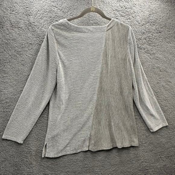 Habitat Clothes to Live In Women's Large Silver Green Crushed Velvet Top Flowy - Picture 10 of 10